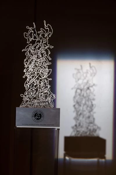 「國際菲律普 查提耶盃」(TROPHEE INTERNATIONAL PHILIPPE─CHATRIER)獎盃。中華網協提供