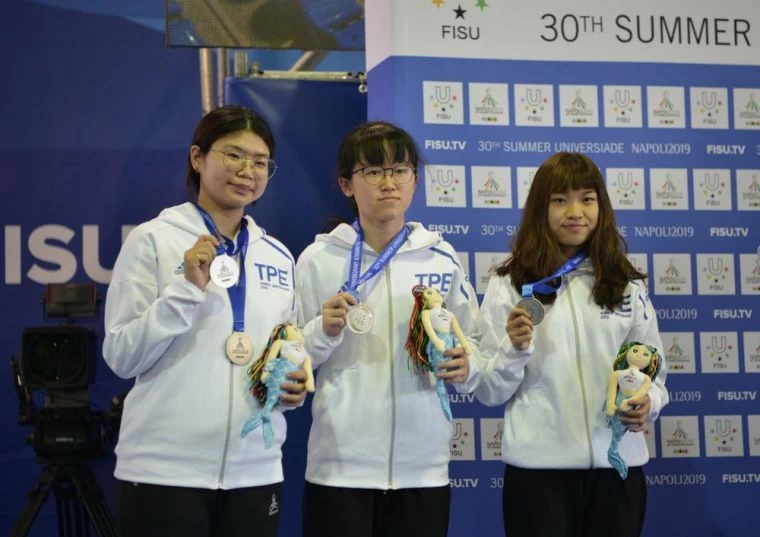 女子10公尺空氣步槍,中華隊勇奪團體銀牌。陳揚勳/攝