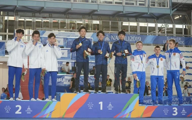 上屆台北世大運未實現的夢,這次拿坡里世大運終於站上頒獎台上。蘇賢恩/攝