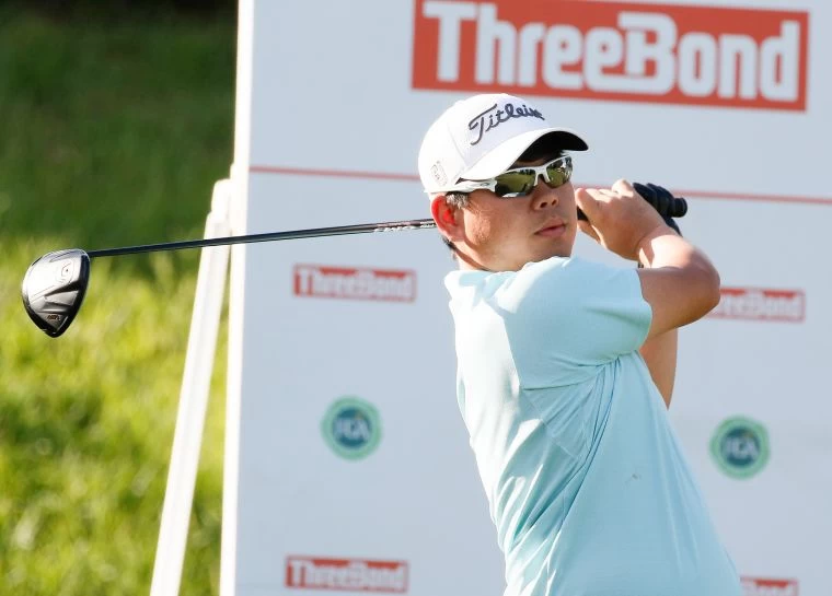 張淵凱第一回合66桿(-6)目前並列第二。葉勇宏攝