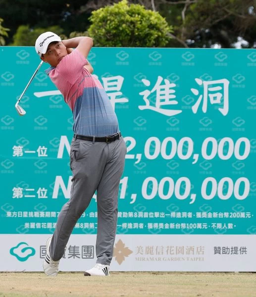 黃議增第一回合打出破球場紀錄的65桿(-7),暫排第一。葉勇宏攝