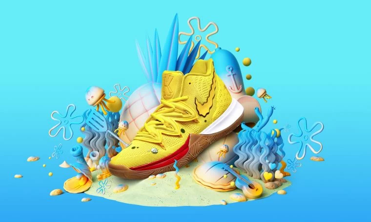 NIKE KYRIE X 海綿寶寶聯名系列。Nike提供