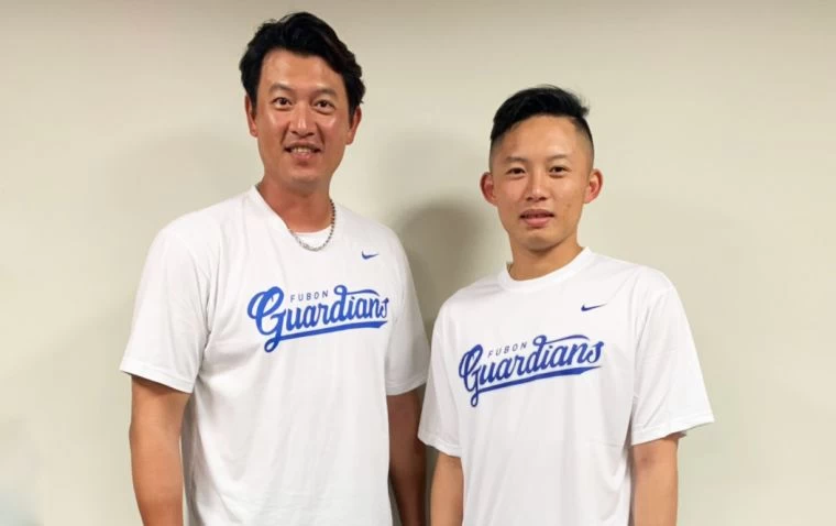 江國豪已到悍將二軍報到,很高興能繼續與王建民教練一起學習。富邦悍將提供