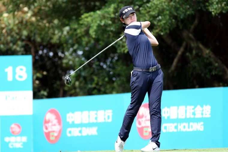 台灣女選手謝瑀玲以落後五桿的146桿,暫獨居第八位。大會提供
