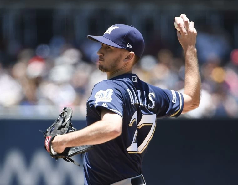 釀酒人戴維斯(Zach Davies)本季防禦率3.74,但近3次先發爆掉,13局掉17分,也進了10天傷兵名單,這是他復出後的首戰。法新社