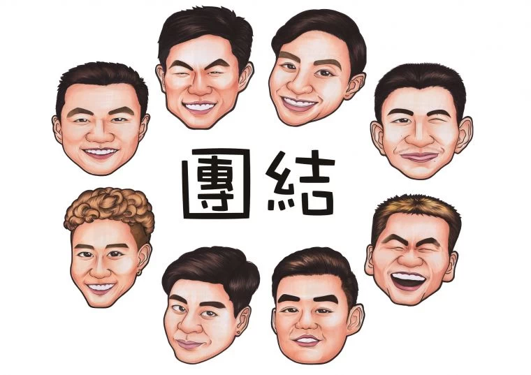 八位羽球國手貼圖上線。