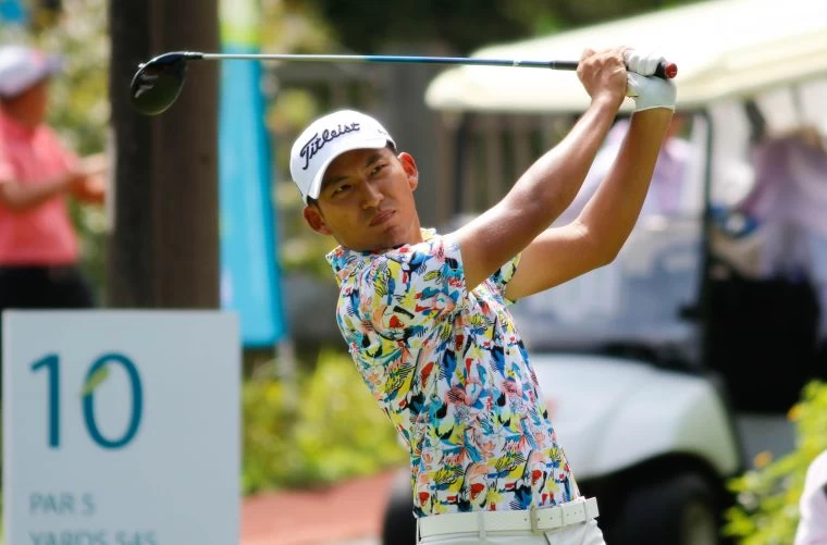 2019仰德TPC錦標賽第二回合台灣選手彭弘瑾(-5)暫並列17。林聖凱攝影