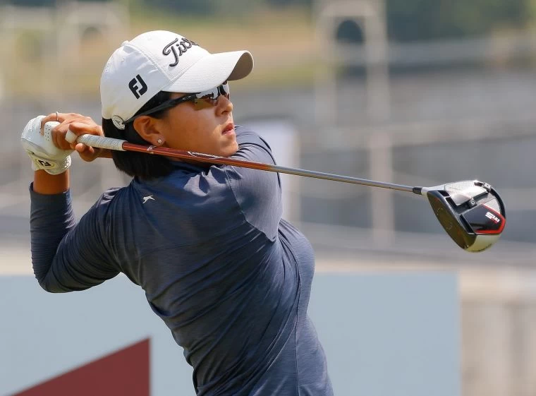 林子麒首回合70桿(-2),暫時並列第四。葉勇宏攝)