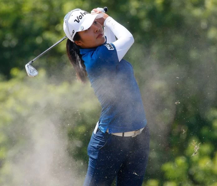 泰國選手帕琳達首回合抓6鳥無柏忌的精彩演出,以低於標準桿6桿的66桿單獨領先。葉勇宏攝)