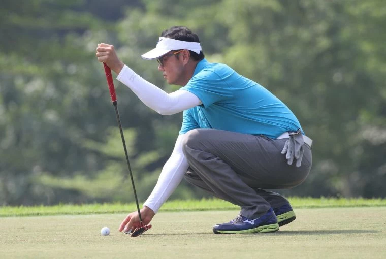 2019南寳TPGA公開賽第一回合謝東宏67桿(-5)暫並列第三。鍾豐榮攝