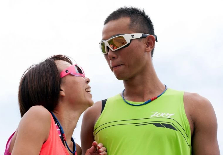 「720好動夫妻」都是鐵人三項選手。720armour運動眼鏡/提供。