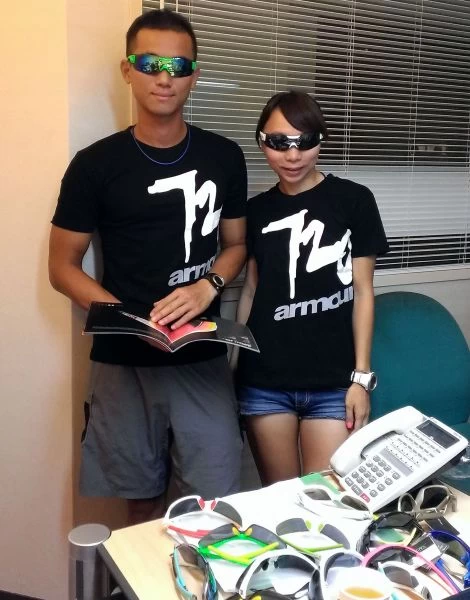 「720好動夫妻」王皓正/許見微很感謝720的大力支持。720armour運動眼鏡/提供。