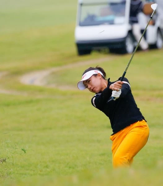 蔡佩穎首回合打出67桿(-5)佳績,暫時並列第一。葉勇宏攝