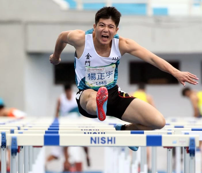 楊正宇是首位在全運會男子混合運動出賽的金門本土選手。林嘉欣／攝影。