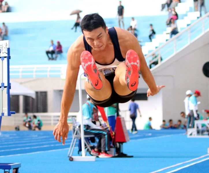 全運男子混合運動金牌台南市王晨佑。林嘉欣／攝影。