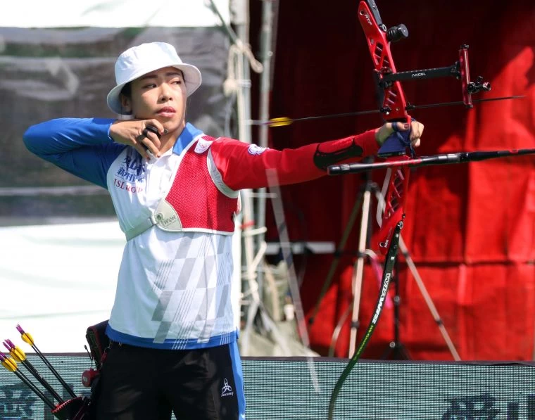 新竹愛山林隊譚雅婷個人賽六連勝手到擒來。企業射箭聯盟/提供。