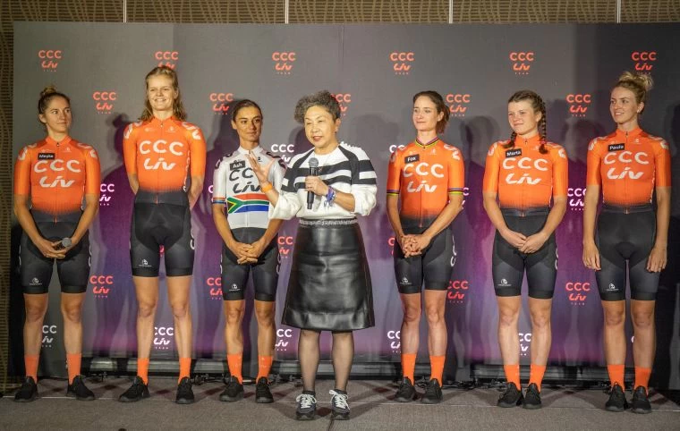 UCI職業級女子車隊CCC-Liv首度來台。捷安特提供