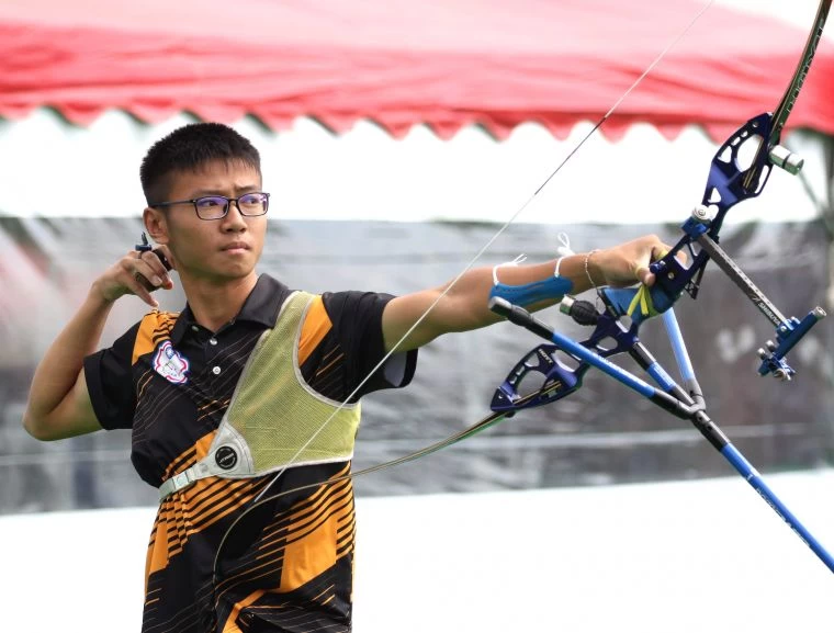 協會青年隊蘇于洋三連勝。企業射箭聯盟/提供。