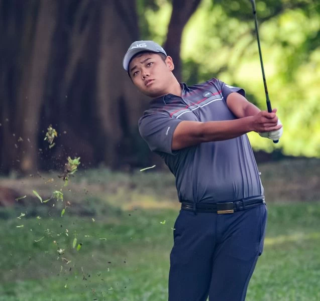 日本選手大岩龍一以總桿低於標準桿8桿的佳績暫列第三名。陳宏佳攝影