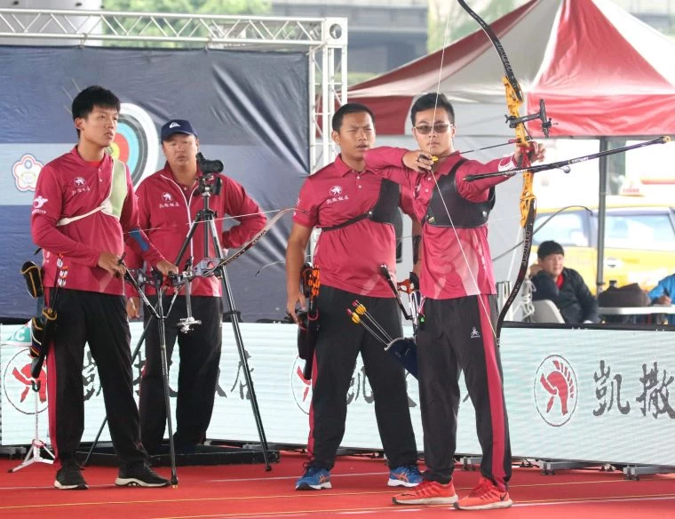 凱撒隊男團5:4勝台南隊。企業射箭聯盟/提供。