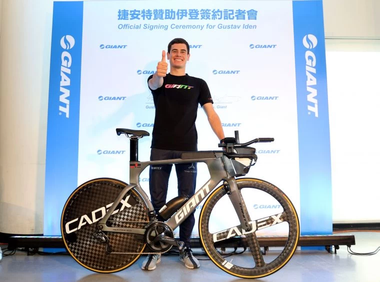 伊登很開心能成為捷安特家族成員。林嘉欣／攝影。