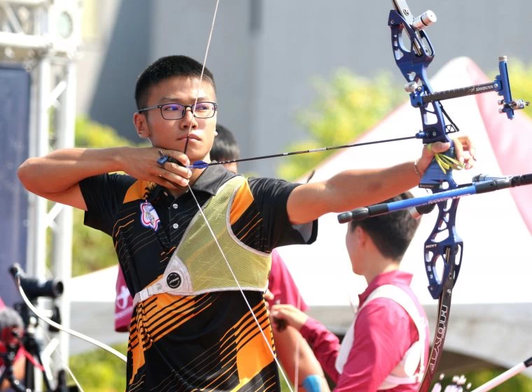 蘇于洋在亞錦賽男子反曲弓個人賽資格賽排名第二。資料照片 林嘉欣/攝影。