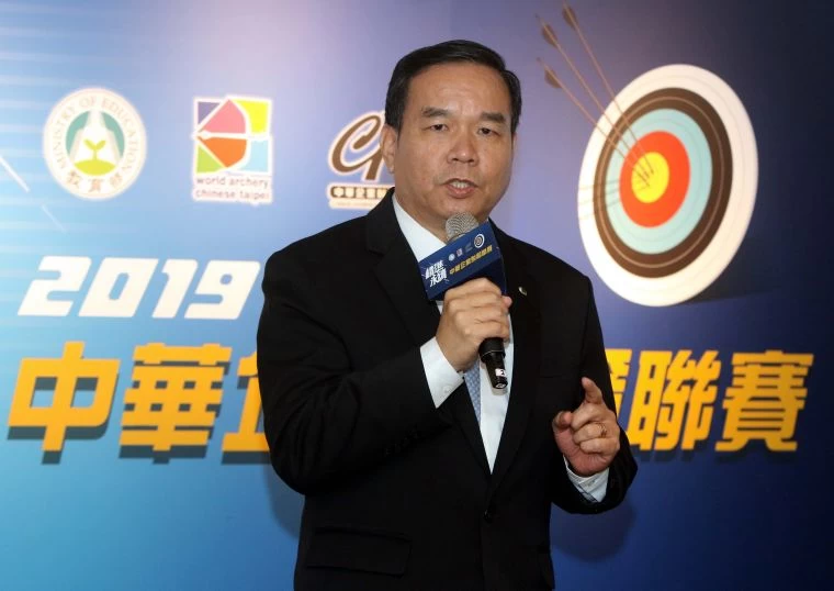 中華企業射箭聯盟會長邱炳坤。中華企業射箭聯盟／提供。