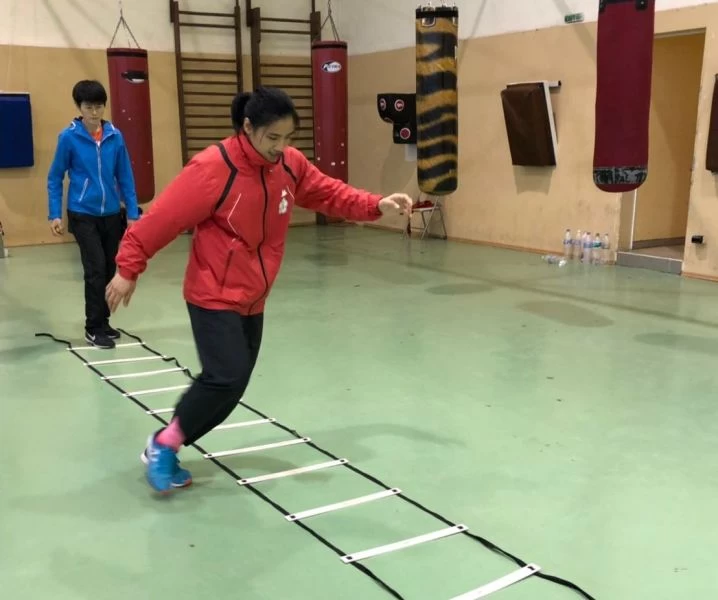 奧運培訓隊陳念琴選手於國訓中心備戰奧運培訓情形。體育署提供