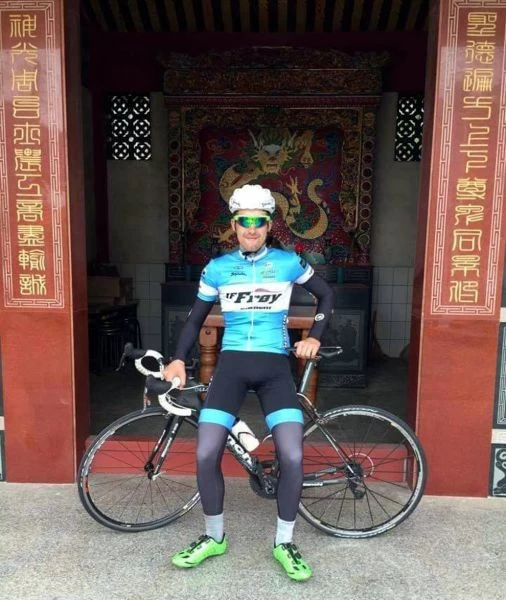 賈西亞很喜歡台灣的寺廟。賈西亞/提供。