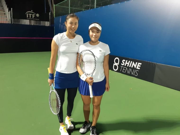 詹家姊妹首度合體出賽拿下關鍵分。四維體育推廣教育基金會 提供