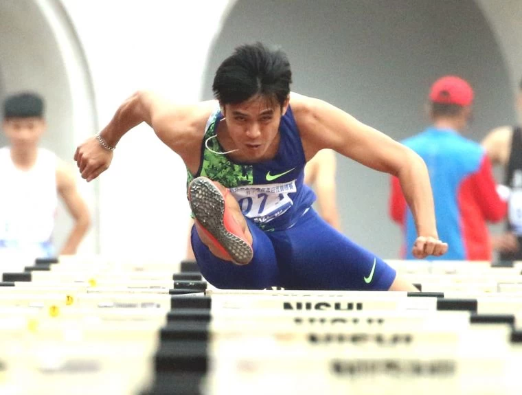 楊尉廷（台灣師範大學）13.95排名第二。林嘉欣／攝影。