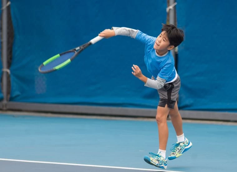 12歲男單第七種子陳泓叡8-1收下勝利。海碩整合行銷提供