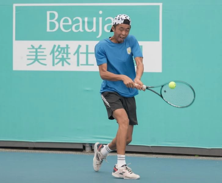 16歲男單頭號種子謝宇瀚苦戰17局獲勝。海碩整合行銷提供