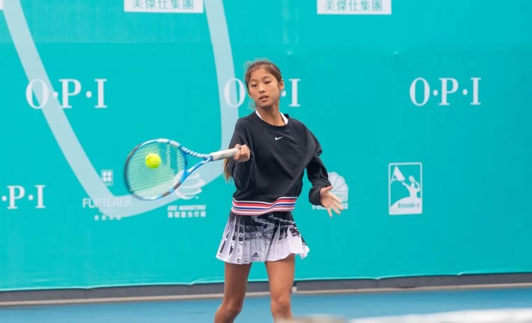 14歲女單頭號種子朱秝亞明將強碰雙打搭擋賴芃妤。海碩整合行銷提供