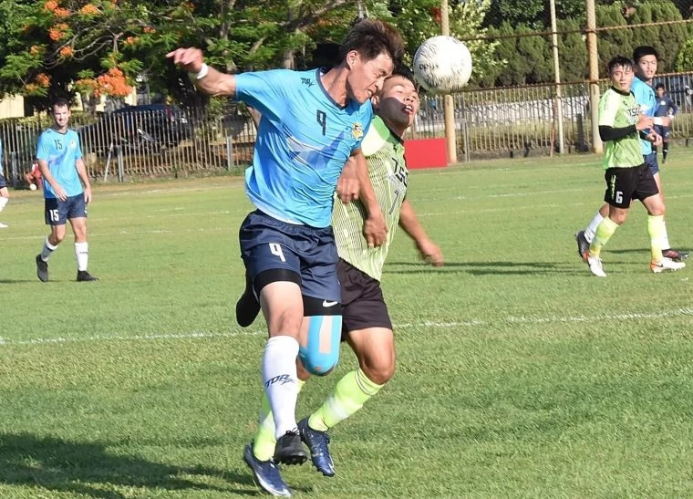 航源FC前鋒陳慶烜射進致勝球。航源FC提供