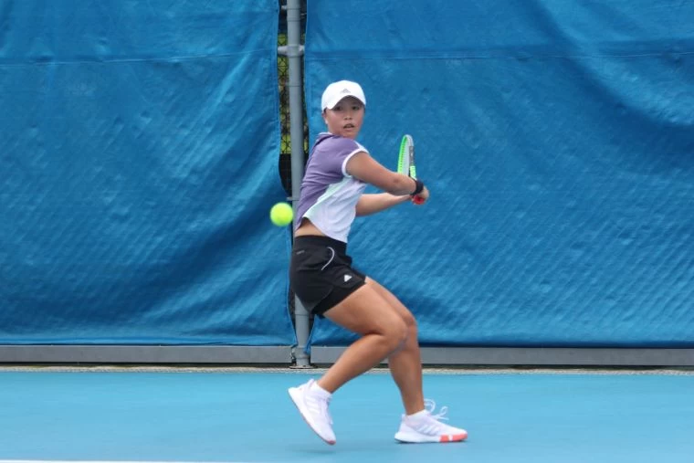 女單頭號種子李亞軒以8-3擊敗楊亞依笑納勝利。中華民國網球協會提供