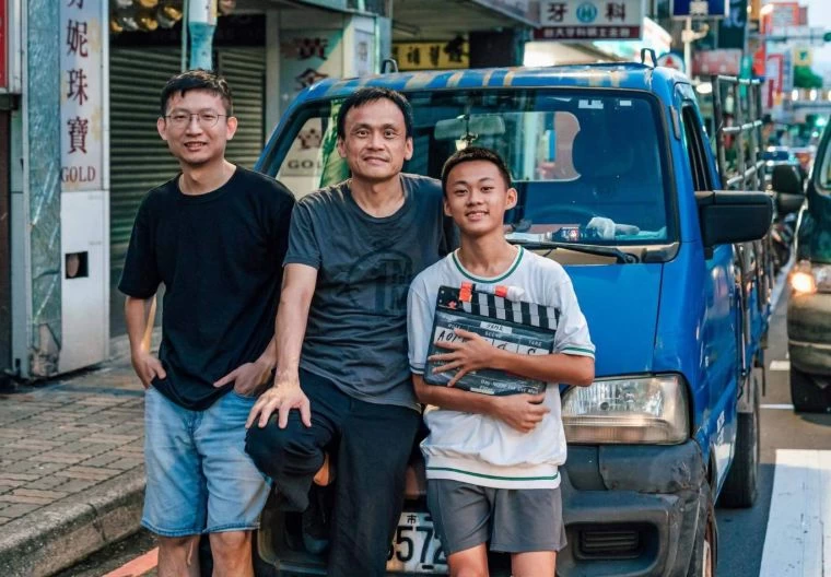 陳崇恩(右)是電影《少年阿堯》男主角。圖/少年阿堯劇組王國豪拍攝。