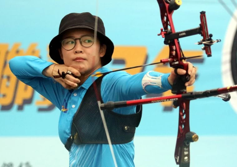 台南隊彭家楙寫下開季三連勝。中華企業射箭聯盟/提供。
