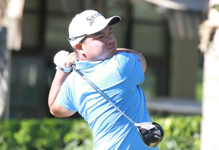 第一回合黃頎68桿(-4)暫並列第一。鍾豐榮攝