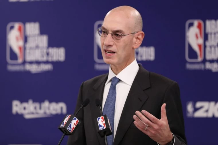 NBA總裁蕭華表示,復賽後若出現過多的確診將會再停賽。(法新社資料照)