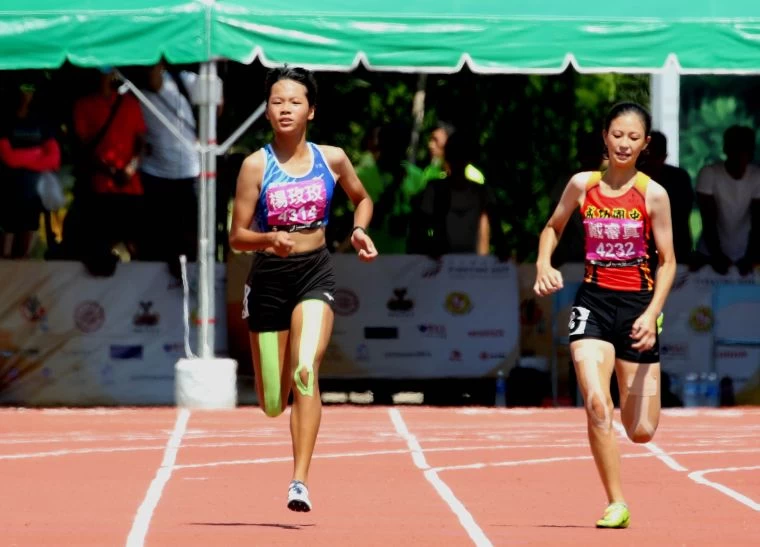 沙鹿國中楊玫玫成台日最速國一女生。林嘉欣/攝影。