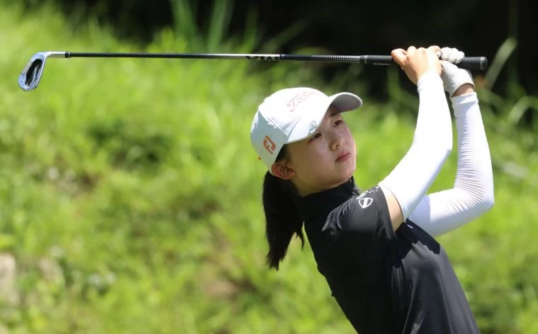 職業選手洪玉霖70桿(-2)暫並列第二。TLPGA提供/鍾豐榮攝