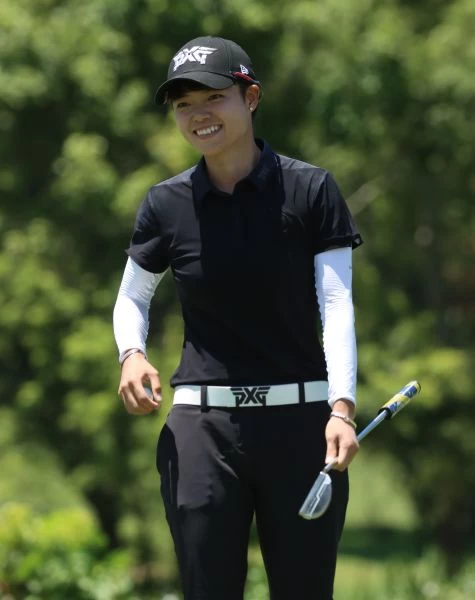 職業選手謝瑀玲以65桿(-7)領先所有選手。TLPGA提供/鍾豐榮攝