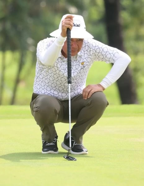 第二回合汪德昌70.68.(-6)暫列第二。鍾豐榮攝影