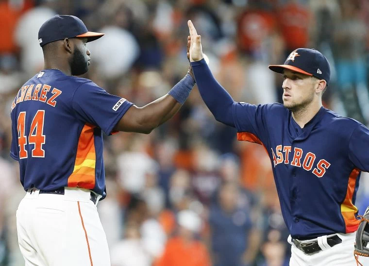 柏格曼(Alex Bregman)被大聯盟官網封為「十月初五先生」。法新社