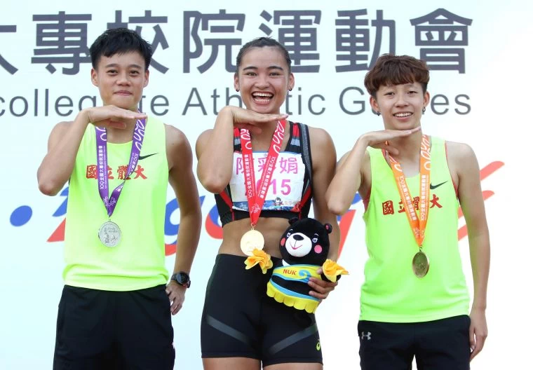 北市大學陳彩娟以5196分在109年全大運公開女七項全能封后。林嘉欣/攝影
