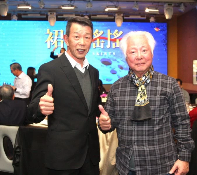 TPGA第10屆新任理事長陳榮興(左)與三商集團董事長翁肇喜。鍾豐榮攝影