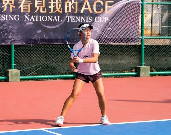 陳庭汝代表大灣國中出戰男單並拿下勝利。海碩整合行銷提供