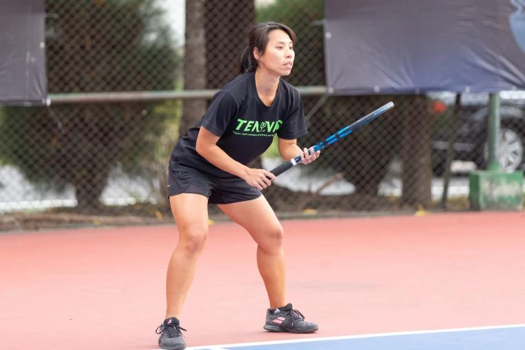 臺灣科技大學周姝妤以6-0搶下女單勝利。海碩整合行銷提供