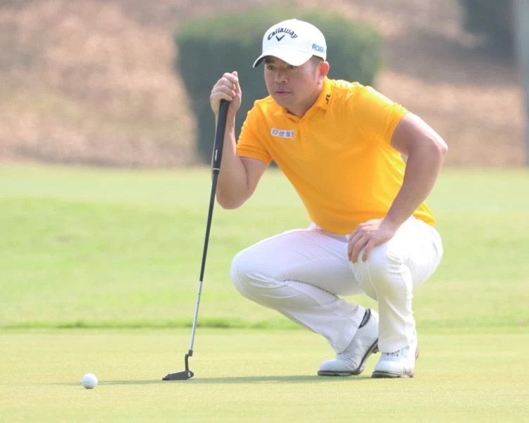 2021肇喜登峰巡迴賽TPGA公開賽第一回合詹世昌68桿(-4)暫並列第一。鍾豐榮攝影